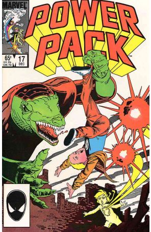 Power Pack 17 published by Marvel with cover art by June Brigman