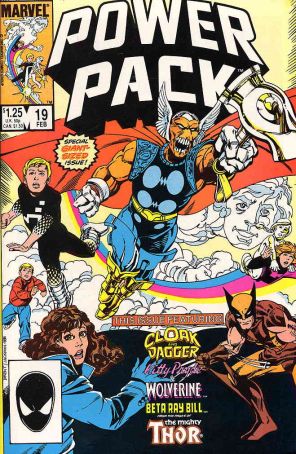 Power Pack 19 published by Marvel with cover art by Brent Anderson