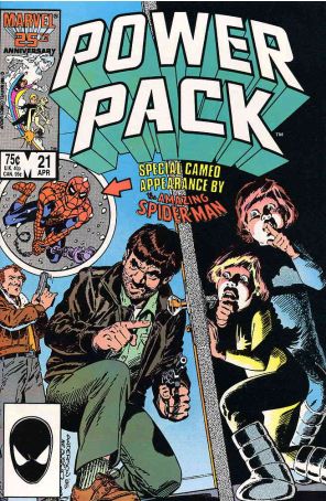 Power Pack 21 published by Marvel with cover art by Brent Anderson