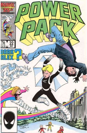 Power Pack 22 published by Marvel with cover art by Jon Bogdanove