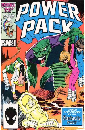 Power Pack 23 published by Marvel with cover art by Jon Bogdanove