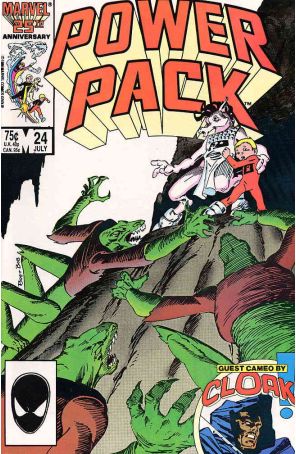 Power Pack 24 published by Marvel with cover art by Jon Bogdanove