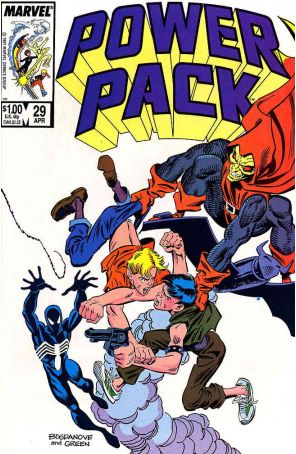 Power Pack 29 published by Marvel with cover art by Jon Bogdanove