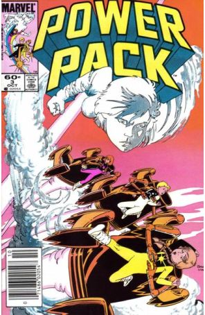 Power Pack 3 (Newsstand) published by Marvel with cover art by June Brigman
