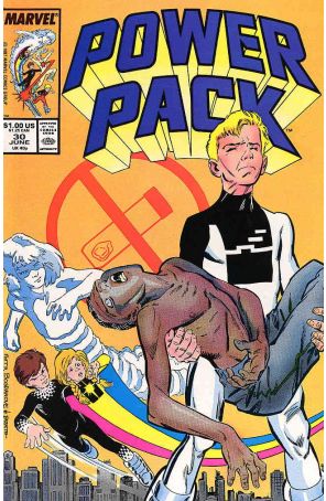 Power Pack 30 published by Marvel with cover art by Jon Bogdanove and Carl Potts