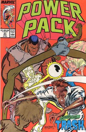 Power Pack 31 published by Marvel with cover art by Jon Bogdanove