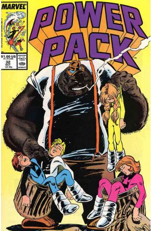 Power Pack 32 published by Marvel with cover art by Jon Bogdanove