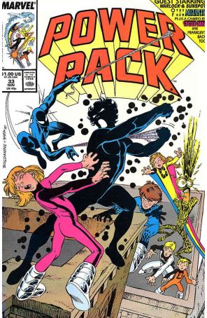 Power Pack 33 published by Marvel with cover art by Jon Bogdanove