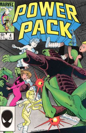 Power Pack 4 published by Marvel with cover art by June Brigman