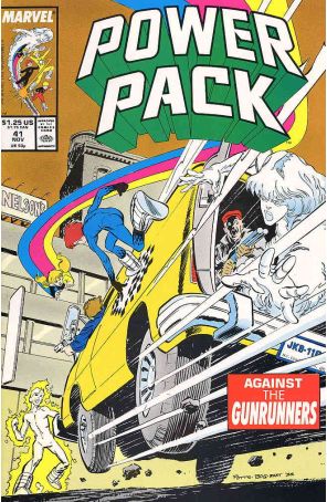 Power Pack 41 published by Marvel with cover art by Jon Bogdanove and Carl Potts