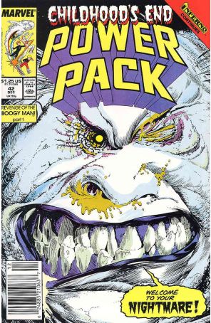 Power Pack 42 (Newsstand) published by Marvel with cover art by Jon Bogdanove