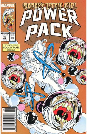 Power Pack 45 (Newsstand) published by Marvel with cover art by Jon Bogdanove