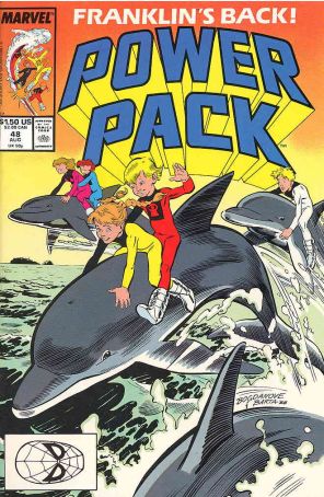 Power Pack 48 published by Marvel with cover art by Jon Bogdanove