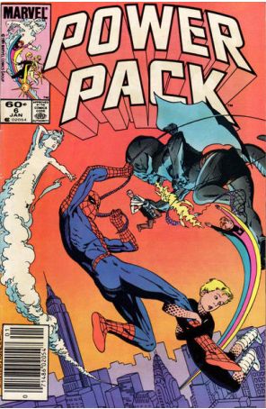 Power Pack 6 (Newsstand) published by Marvel with cover art by June Brigman