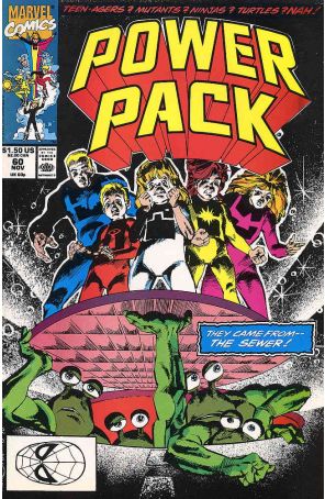Power Pack 60 published by Marvel with cover art by Tom Morgan
