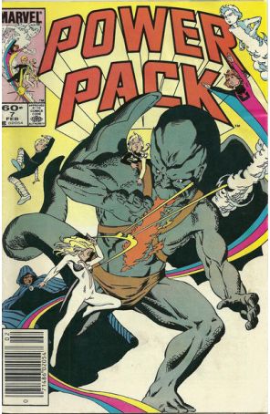 Power Pack 7 (Newsstand) published by Marvel with cover art by June Brigman