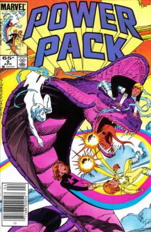 Power Pack 9 (Newsstand) published by Marvel with cover art by Brent Anderson
