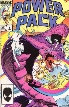 Power Pack 9 published by Marvel with cover art by Brent Anderson