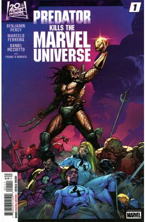 Predator Kills the Marvel Universe 1 published by Marvel with cover art by Leinil Yu