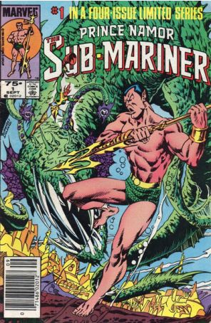 Prince Namor, the Sub-Mariner 1 (Newsstand) published by Marvel with cover art by Bob Budiansky