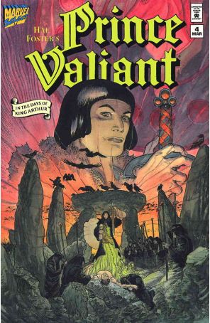 Prince Valiant (Marvel) 4 published by Marvel with cover art by Michael W. Kaluta