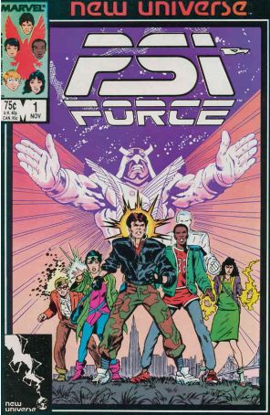 Psi-Force 1 published by Marvel with cover art by Mark Texeira