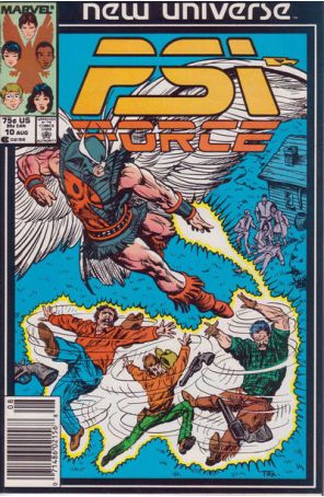 Psi-Force 10 (Newsstand) published by Marvel with cover art by Mark Texeira