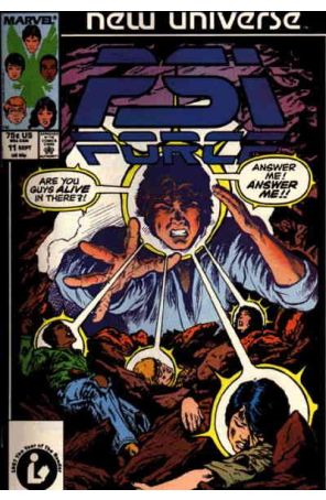 Psi-Force 11 published by Marvel with cover art by Mark Texeira