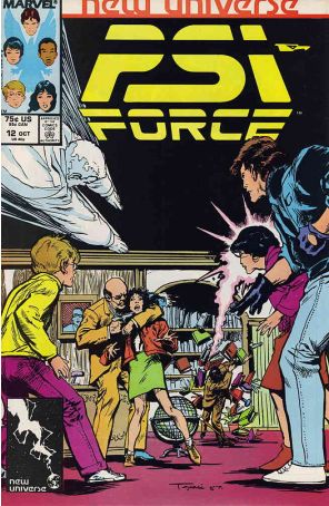 Psi-Force 12 published by Marvel with cover art by Mark Texeira