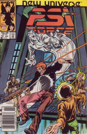 Psi-Force 13 (Newsstand) published by Marvel with cover art by Tom Grindberg