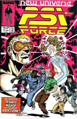 Psi-Force 17 published by Marvel with cover art by Ron Lim