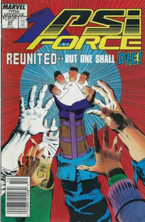 Psi-Force 24 (Newsstand) published by Marvel with cover art by Lee Weeks