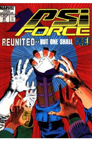 Psi-Force 24 published by Marvel with cover art by Lee Weeks