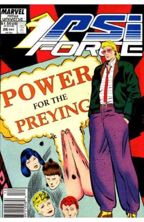 Psi-Force 26 (Newsstand) published by Marvel with cover art by Graham Nolan