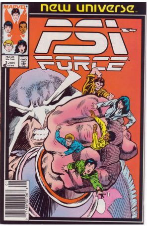 Psi-Force 3 (Newsstand) published by Marvel with cover art by Mark Texeira