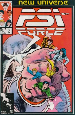 Psi-Force 3 published by Marvel with cover art by Mark Texeira
