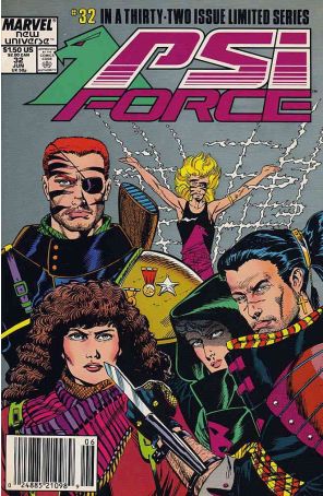 Psi-Force 32 (Newsstand) published by Marvel with cover art by Rodney Ramos