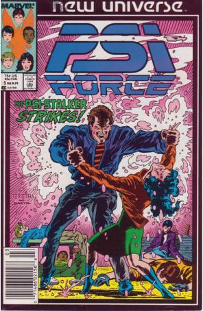 Psi-Force 5 (Newsstand) published by Marvel with cover art by Mark Texeira