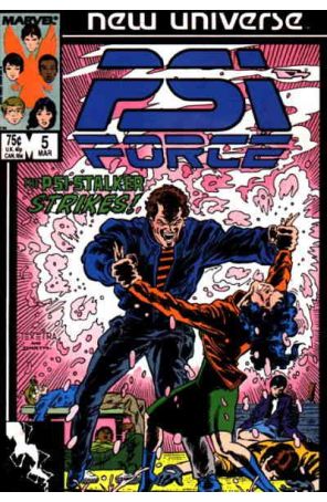 Psi-Force 5 published by Marvel with cover art by Mark Texeira