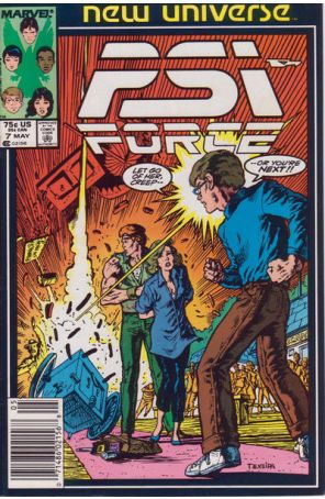 Psi-Force 7 (Newsstand) published by Marvel with cover art by Mark Texeira