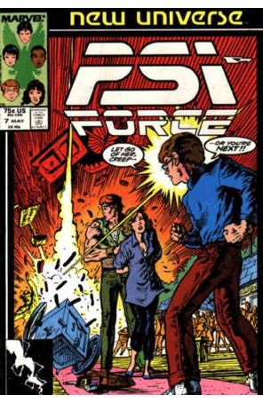 Psi-Force 7 published by Marvel with cover art by Mark Texeira