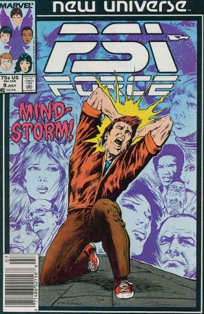 Psi-Force 9 (Newsstand) published by Marvel with cover art by Mark Texeira