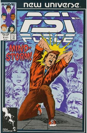Psi-Force 9 published by Marvel with cover art by Mark Texeira