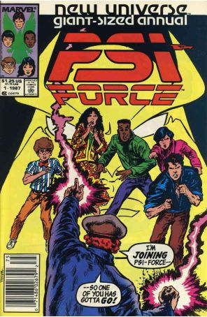 Psi-Force Annual 1 (Newsstand) published by Marvel with cover art by Mark Texeira
