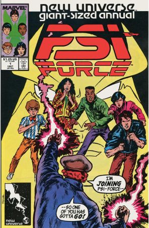 Psi-Force Annual 1 published by Marvel with cover art by Mark Texeira