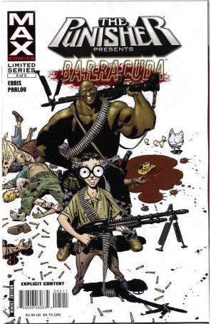Punisher Presents: Barracuda Max 5 published by Marvel with cover art by Goran Parlov