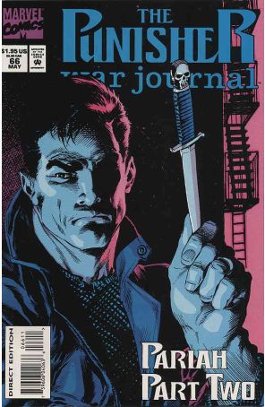The Punisher War Journal 66 (with card) published by Marvel with cover art by Brent Anderson