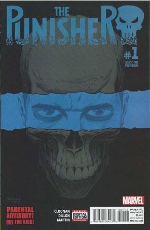 Punisher (11th Series) 1 (2nd) published by Marvel with cover art by Declan Shalvey
