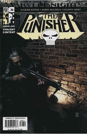 Punisher (6th Series) 36 published by Marvel with cover art by Tim Bradstreet