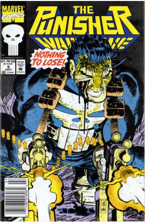 Punisher: War Zone 5 (Newsstand) published by Marvel with cover art by John Romita Jr.